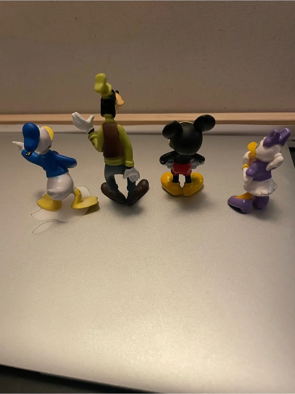 Disney character friends Mickey Goofy Donald and Daisy Duck figurines vintage